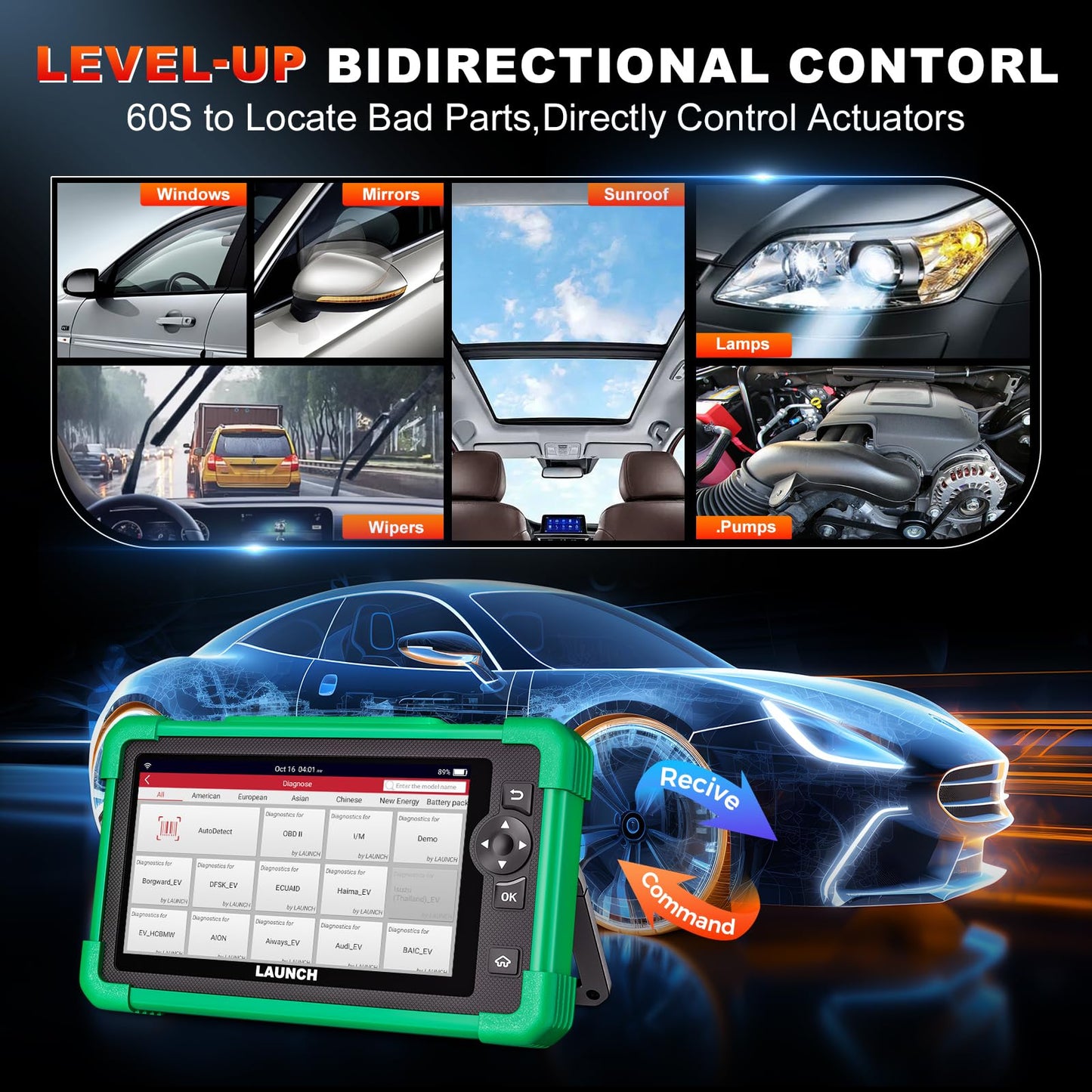 LAUNCH X431 CRP919 EV Scanner – 2025 New Energy Vehicle Diagnostic Tool