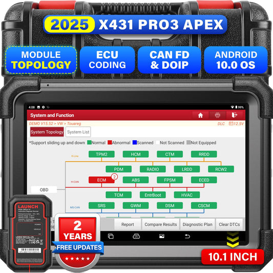 Launch X431 PRO3 APEX Wireless OBD2 Scanner 2025 Upgrade