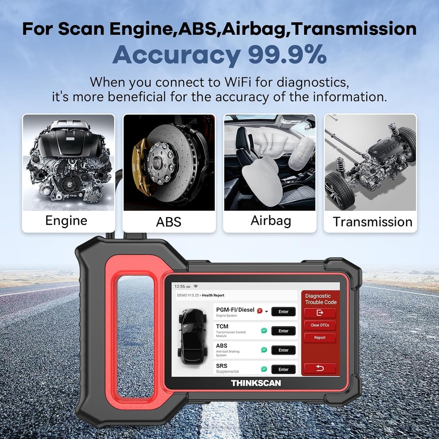 ThinkScan Plus S6 OBD2 Scanner – 5 Service & System Diagnostics