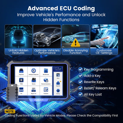 MUCAR VO8 OBD2 Scanner with ECU Coding & 34+ Services