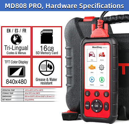 Autel MaxiDIAG MD808 Pro Full-System OBD2 Diagnostic Scanner