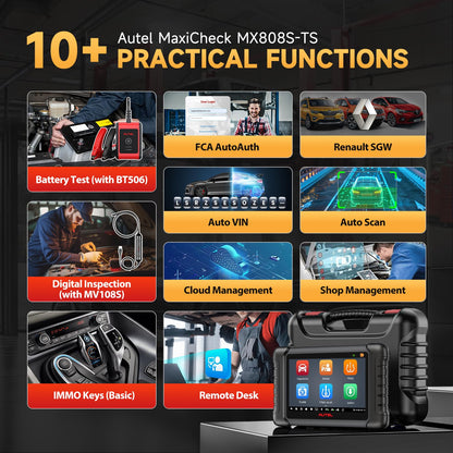 Autel MaxiCheck MX808S-TS Scanner – TPMS, 3000+ Tests & 30+ Services