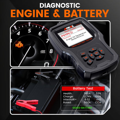 ANCEL AD530 PRO 2-in-1 OBD2 Scanner & Battery Tester for 1996+ Cars