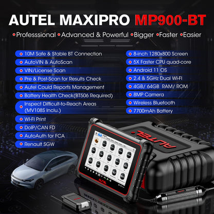 Autel MaxiPRO MP900-BT Scanner + MV108S | 2025 ECU Coding Tool