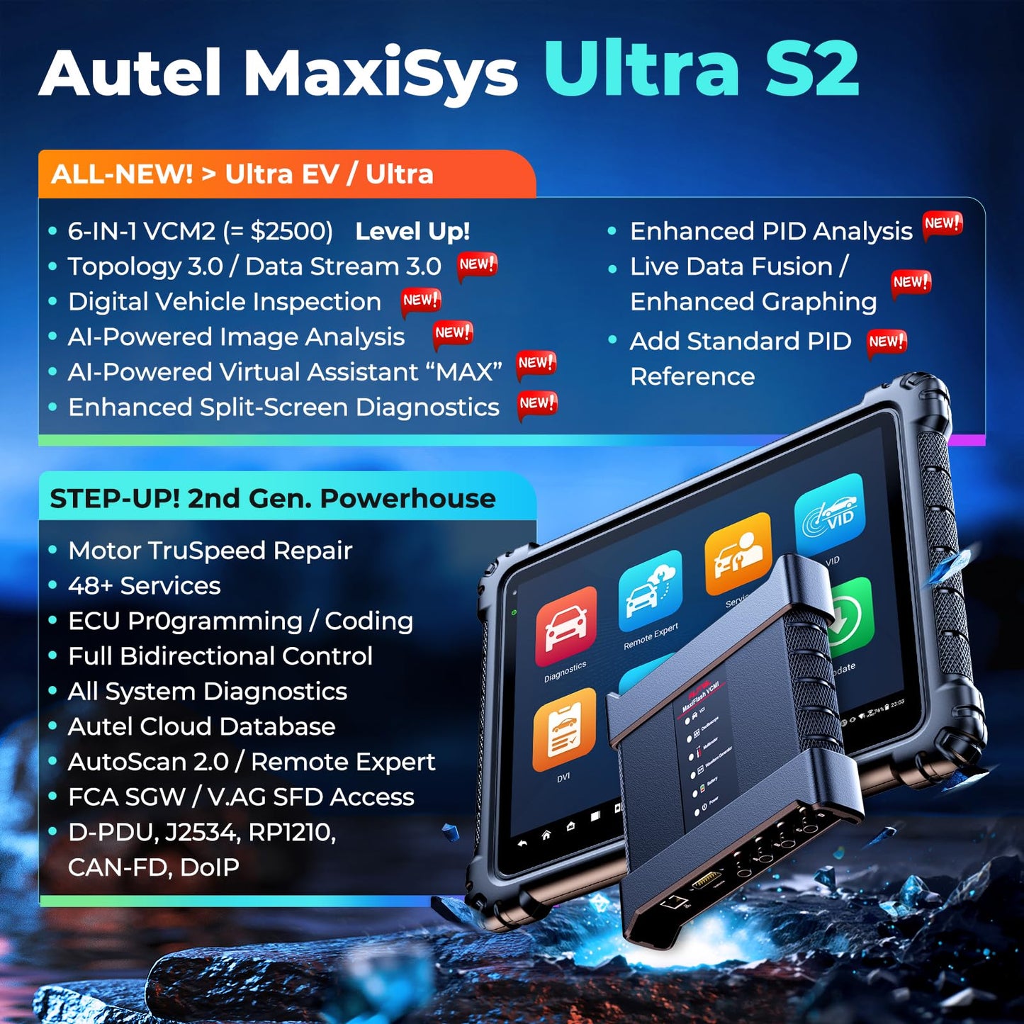 Autel MaxiSys Ultra S2 2025 – AI Car Diagnostic & ECU Programming Tool