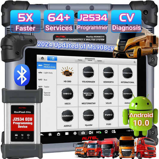 Autel MaxiSys MS908CV II 2024 Heavy Duty Truck Scanner & ECU Programmer