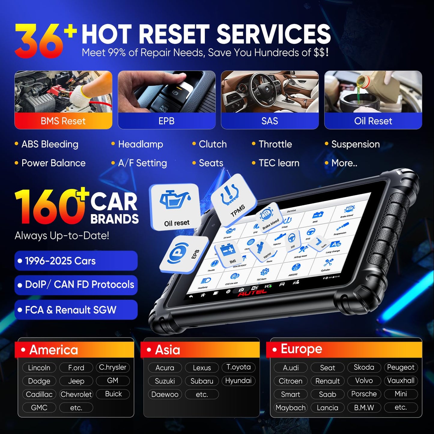 Autel MaxiSys MS906 PRO 2025 OBD2 Scanner – ECU Coding & 3K+ Tests