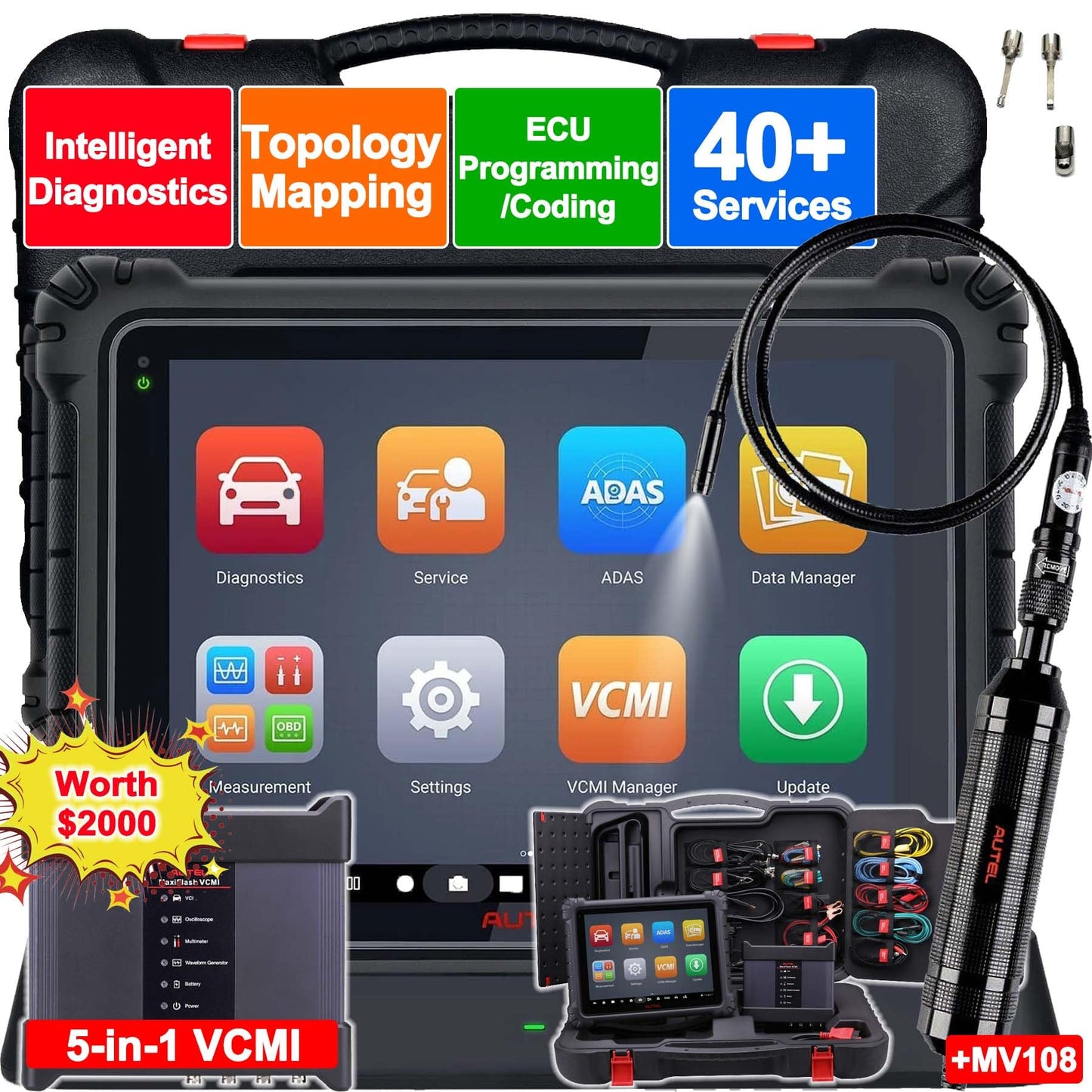 Autel MaxiSys Ultra 2025 Diagnostic Scanner with MV108 & 5-in-1 VCMI