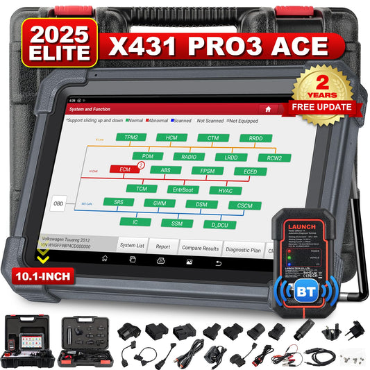 Launch X431 PRO3 ACE Elite 2025 OBD2 Scanner with 55+ Resets