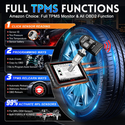 Autel MaxiCOM MK900-TS Scanner with TPMS Kit | 2024 Bidirectional Tool