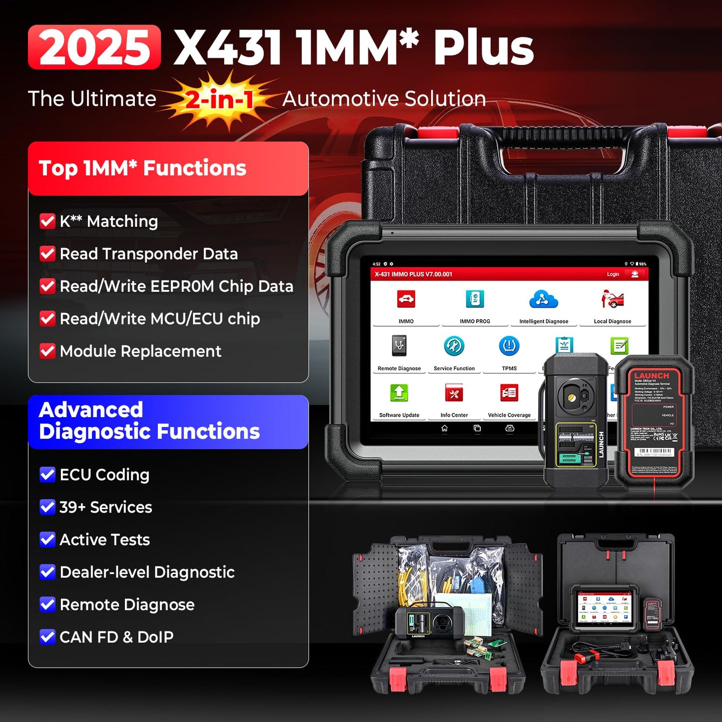 Launch X431 1MM Plus Programmer with X-PROG3 & ECU Coding