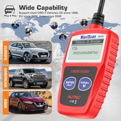 Autel MaxiScan MS309 OBD2 Code Reader for Check Engine Light