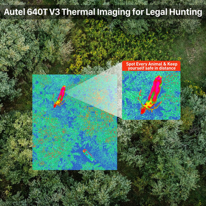 Autel Robotics EVO II Dual 640T V3, 640x512 Thermal Imaging Drone, Remote ID Supported, 0.8'' CMOS&50MP 8K RYYB Sensor,10+ Temp Measurement, D-RI Ranges, Thermal Analysis Tool, for Search&Rescue/Power Inspection/Public Safety/Hunting