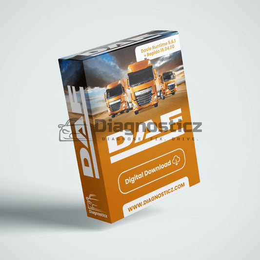 Full DAF Davie Runtime 5.6.1 diagnostic software with Rapido Subset 19.04.F0 for Paccar and DAF vehicles