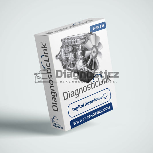 DiagnosticLink software package box on a light gray background