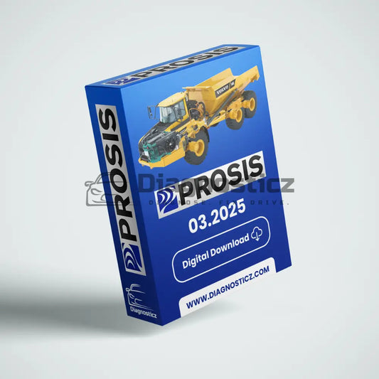 Volvo PROSIS Offline 03.2025 complete software package showing installer setup files and activation guide for Volvo Construction Equipment