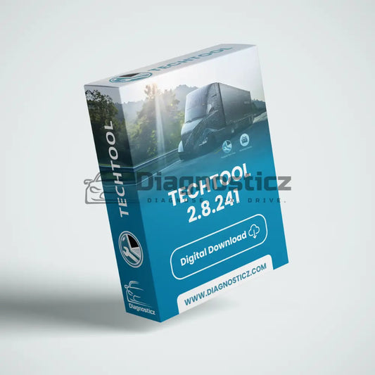 Volvo Tech Tool 2.8.241 software package showing installer files and activation setup for Volvo, Mack, and Renault trucks