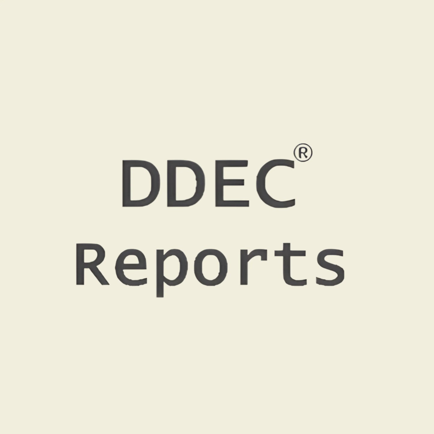 Official DDEC Reports 9.03 software logo for Detroit Diesel engine reporting and data analysis.