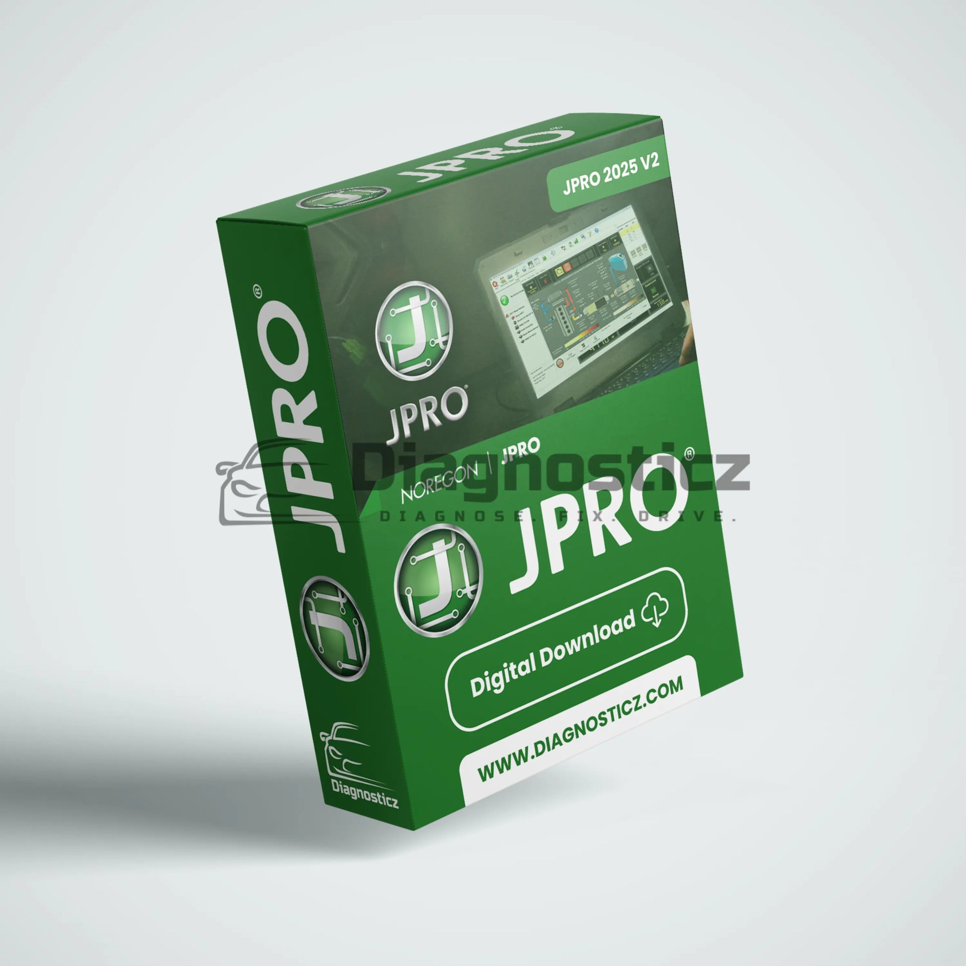 JPRO 2025 v2 full software package for all-in-one commercial truck diagnostics, fault code analysis, and repair functions.