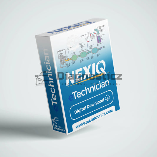 NEXIQ eTechnician 2.14 full software package for commercial truck diagnostics, fault code analysis, and real-time vehicle data.