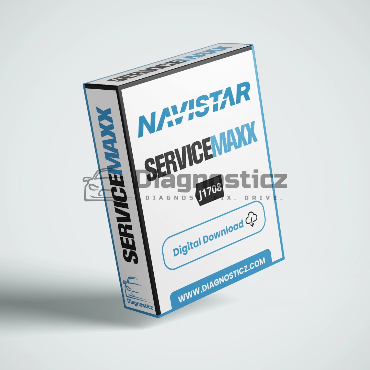 ServiceMAXX J1708 Navistar full diagnostic software package for medium-duty engine troubleshooting, parameter programming, and ECU service.