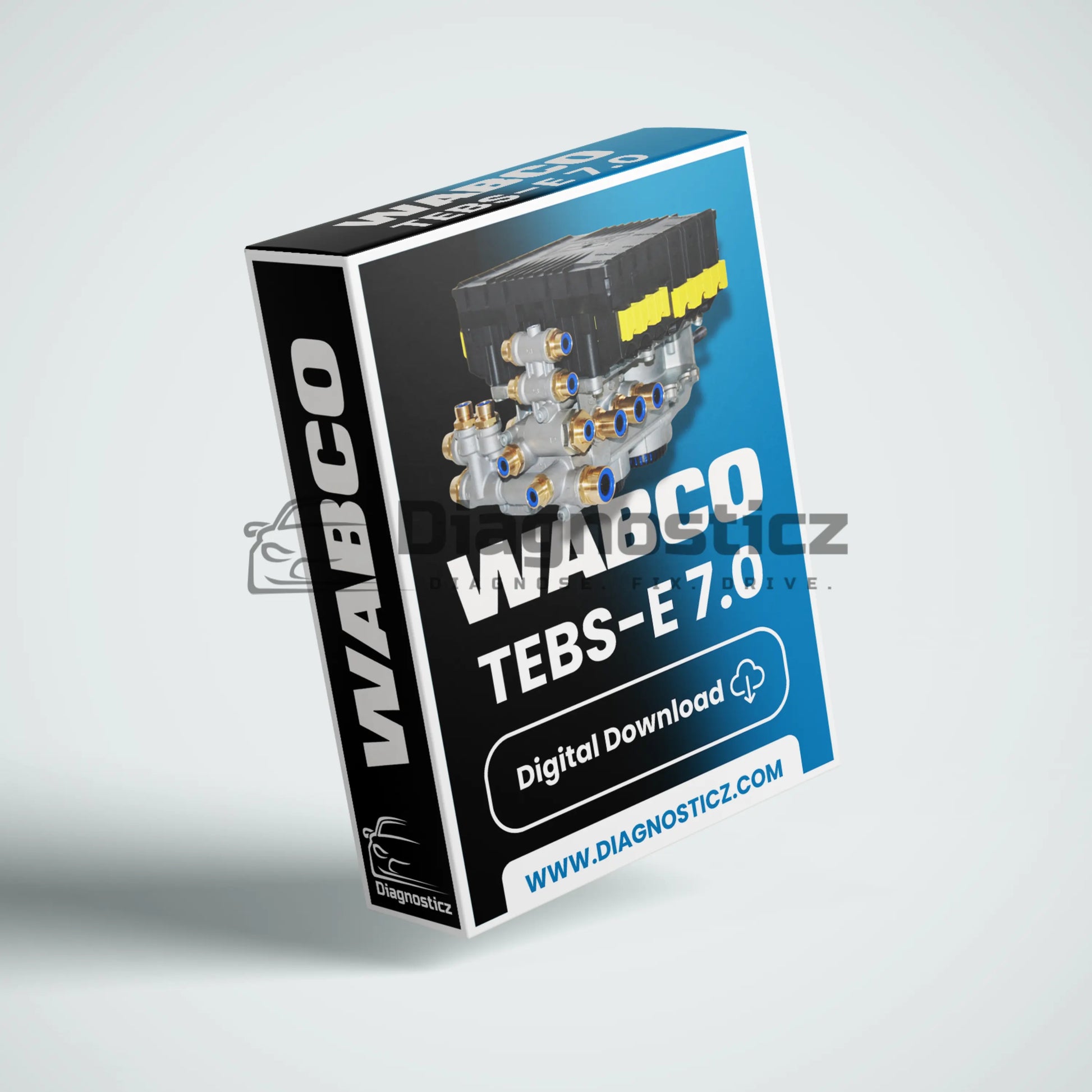 WABCO TEBS-E full diagnostic software package for trailer EBS, braking systems, configuration, and fault troubleshooting.